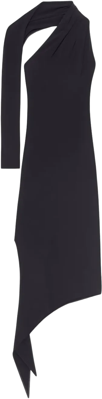 Slash crepe maxi dress