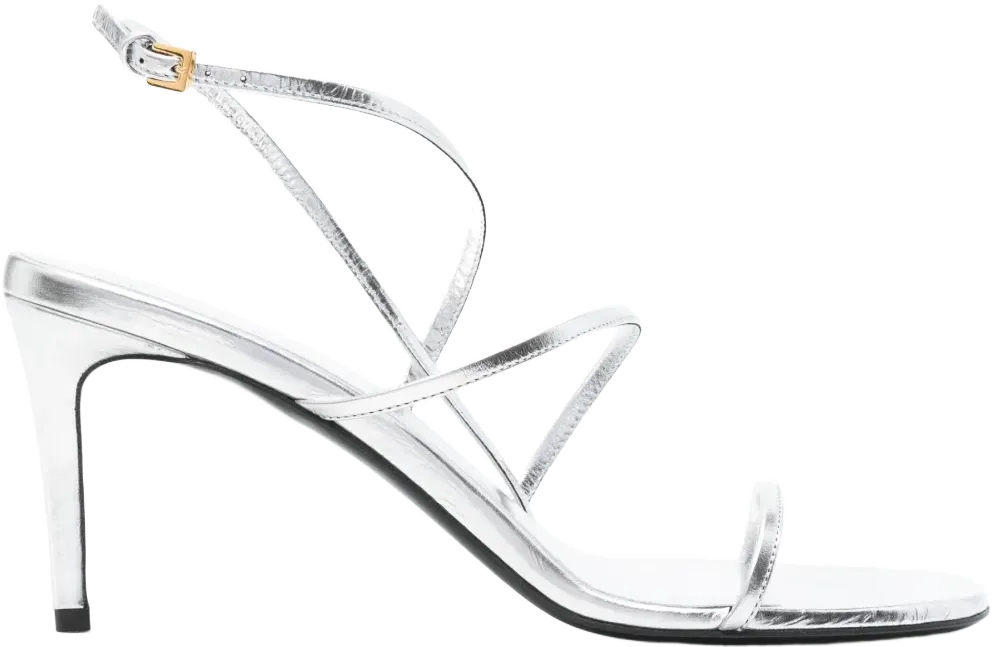 75mm metallic-effect sandals