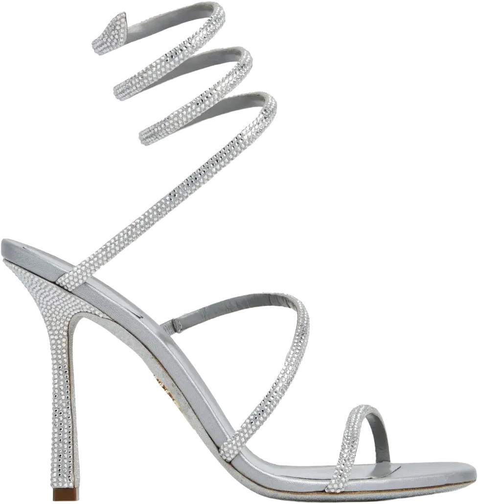 spiral-design heeled sandals