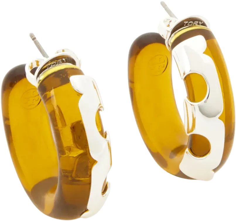 resin hoop earrings