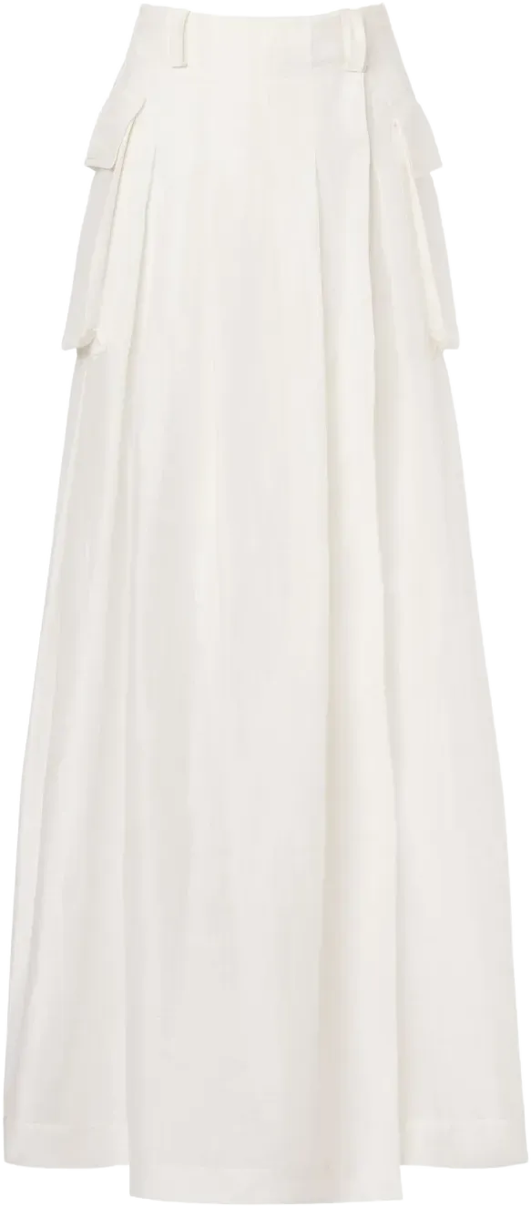 high-waist cargo skirt