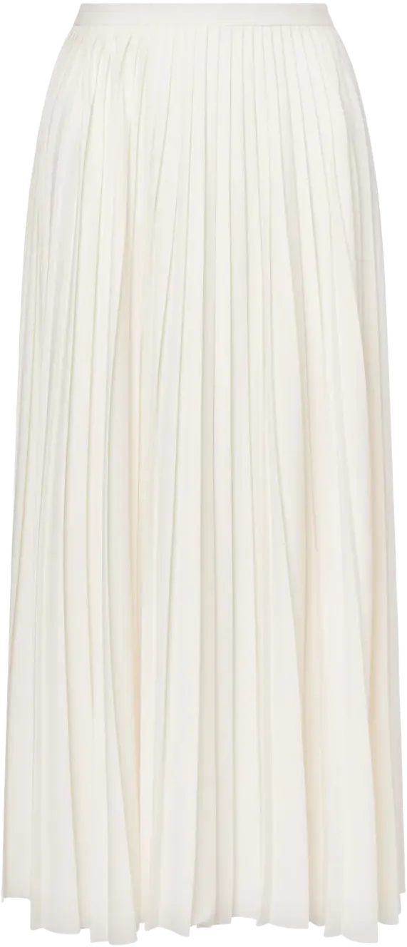 pleated midi skirt