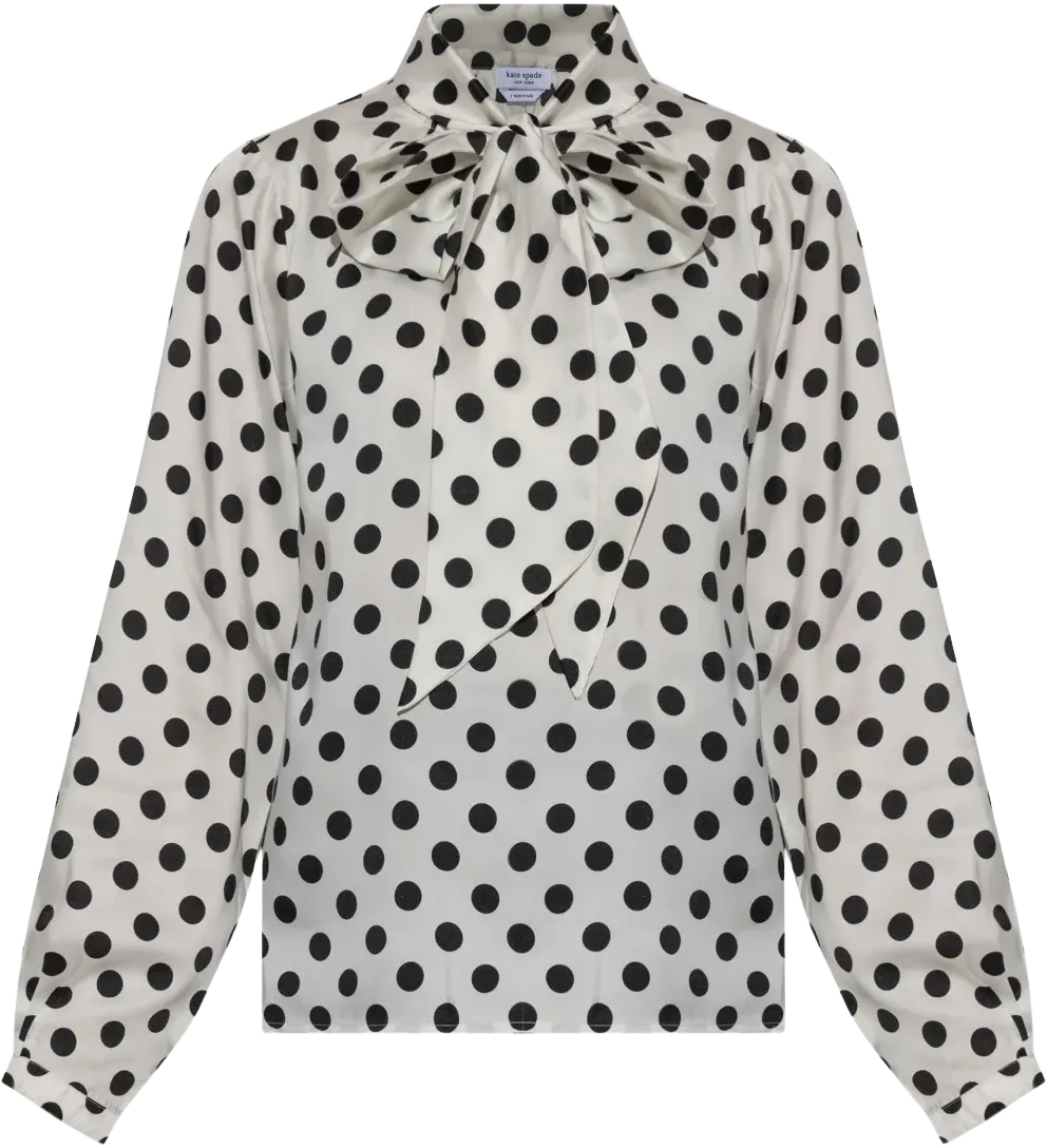 polka-dot blouse