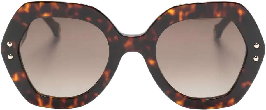 oversized geometric-frame sunglasses