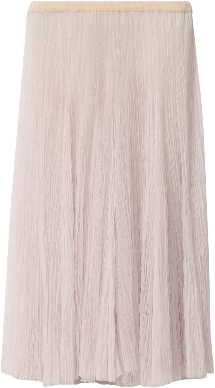 plissé-effect midi skirt