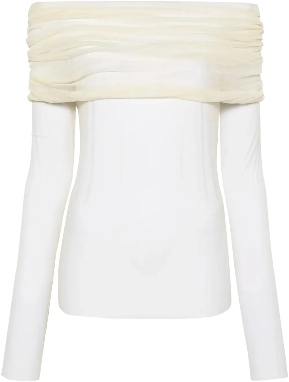 Christopher Esber Women's White Veiled Silk Top