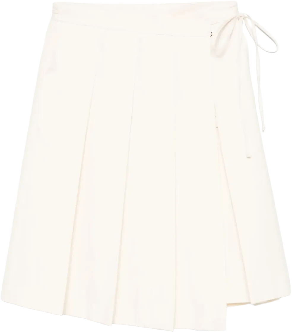 pleated wrap skirt