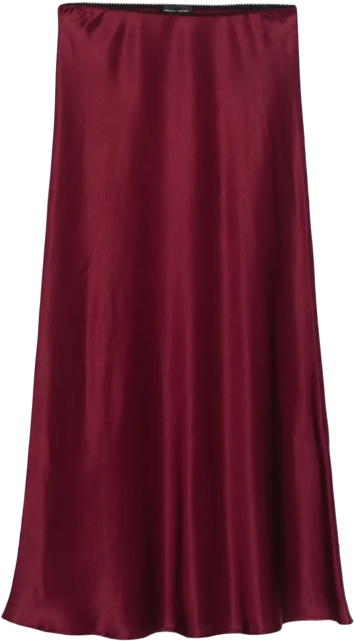 satin midi skirt