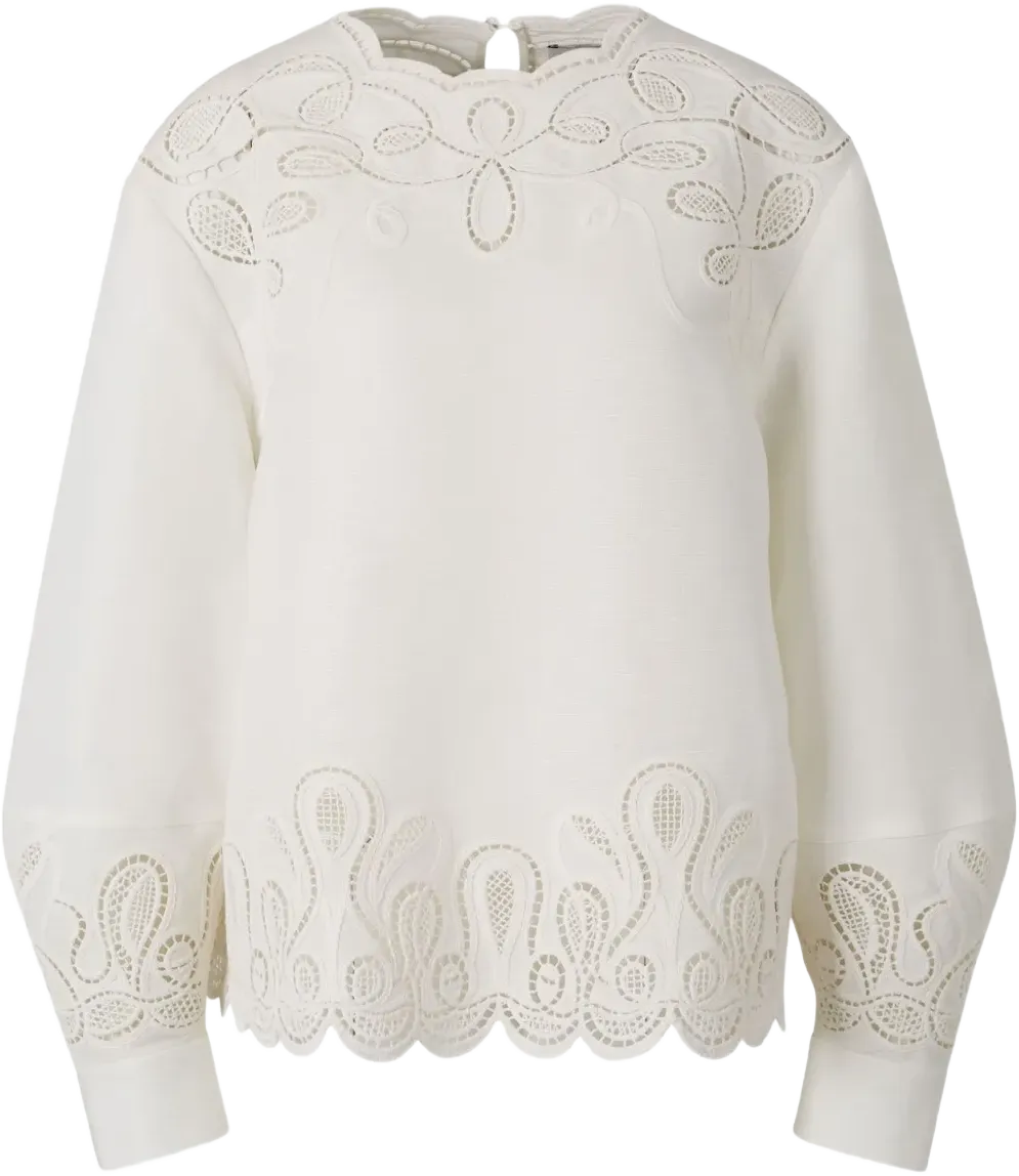 broderie-anglaise blouse