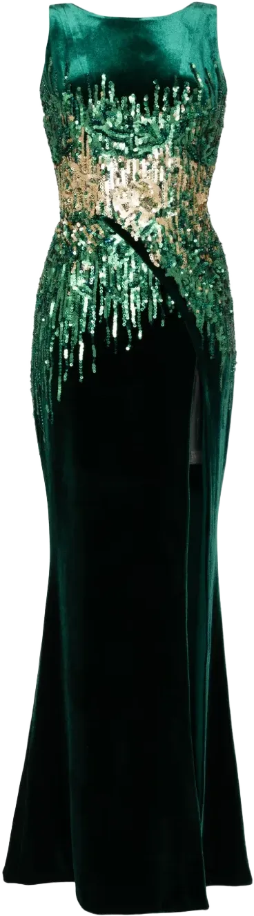 sequin velvet dress