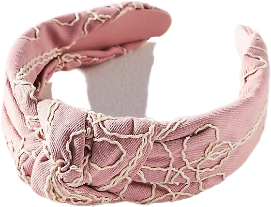Everly Embroidered Knot Headband