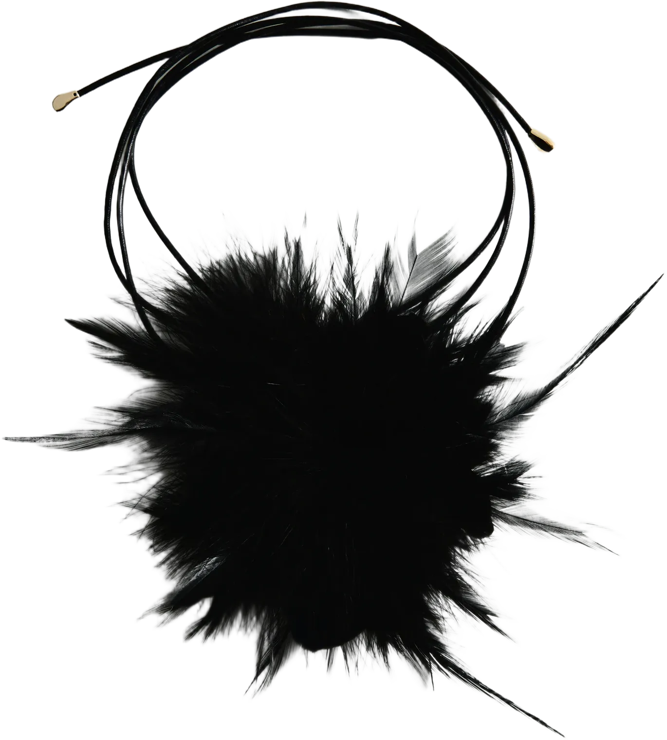 Choker cord with feather detail