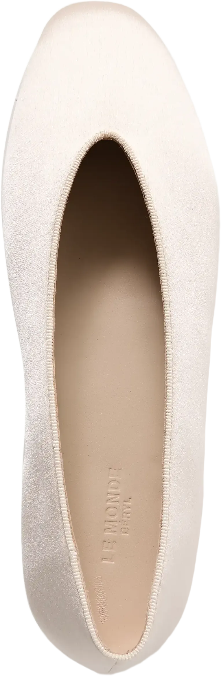 Regency grosgrain-trimmed satin ballet flats