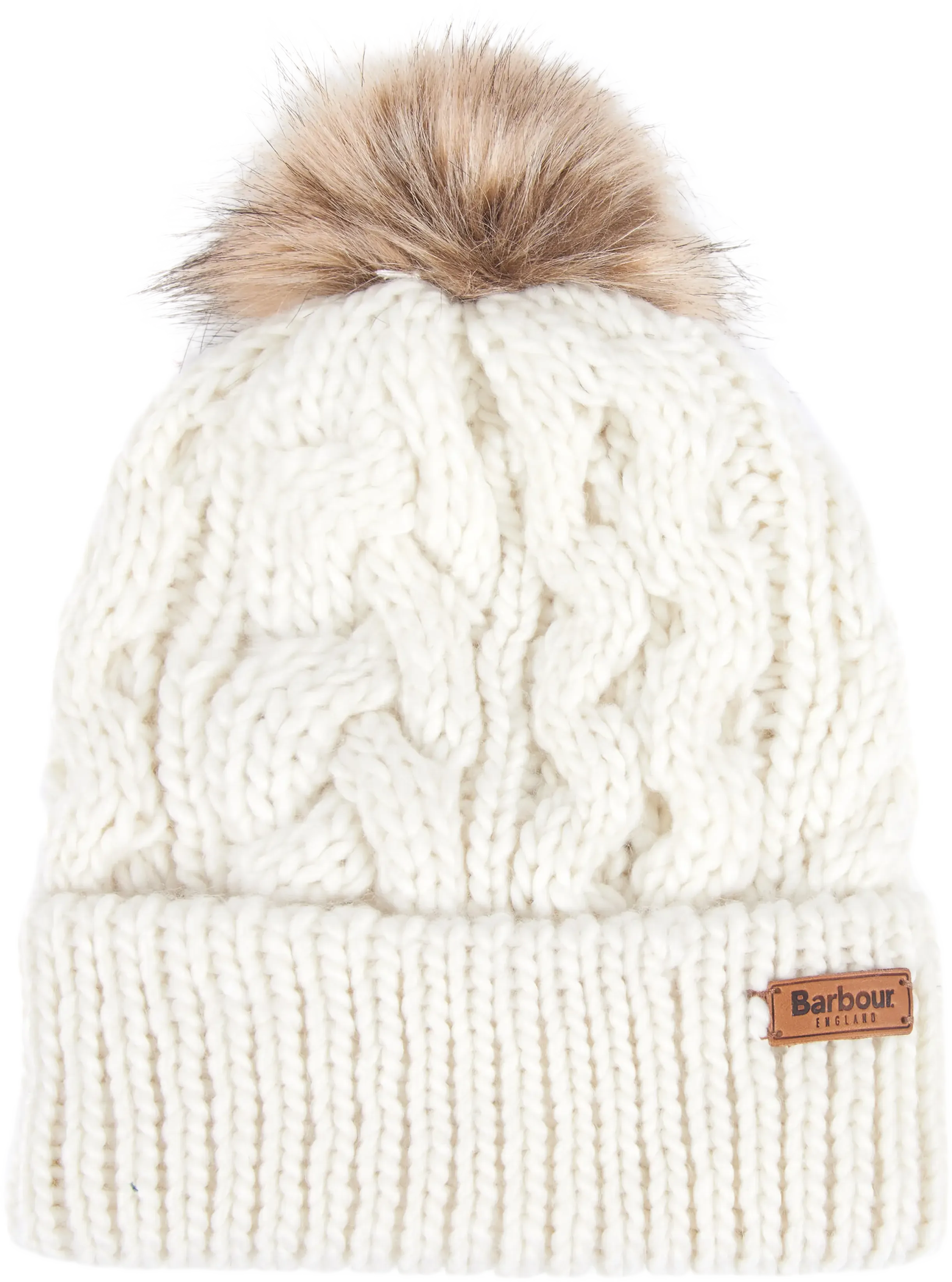 Barbour Penshaw Faux Fur Pompom Beanie