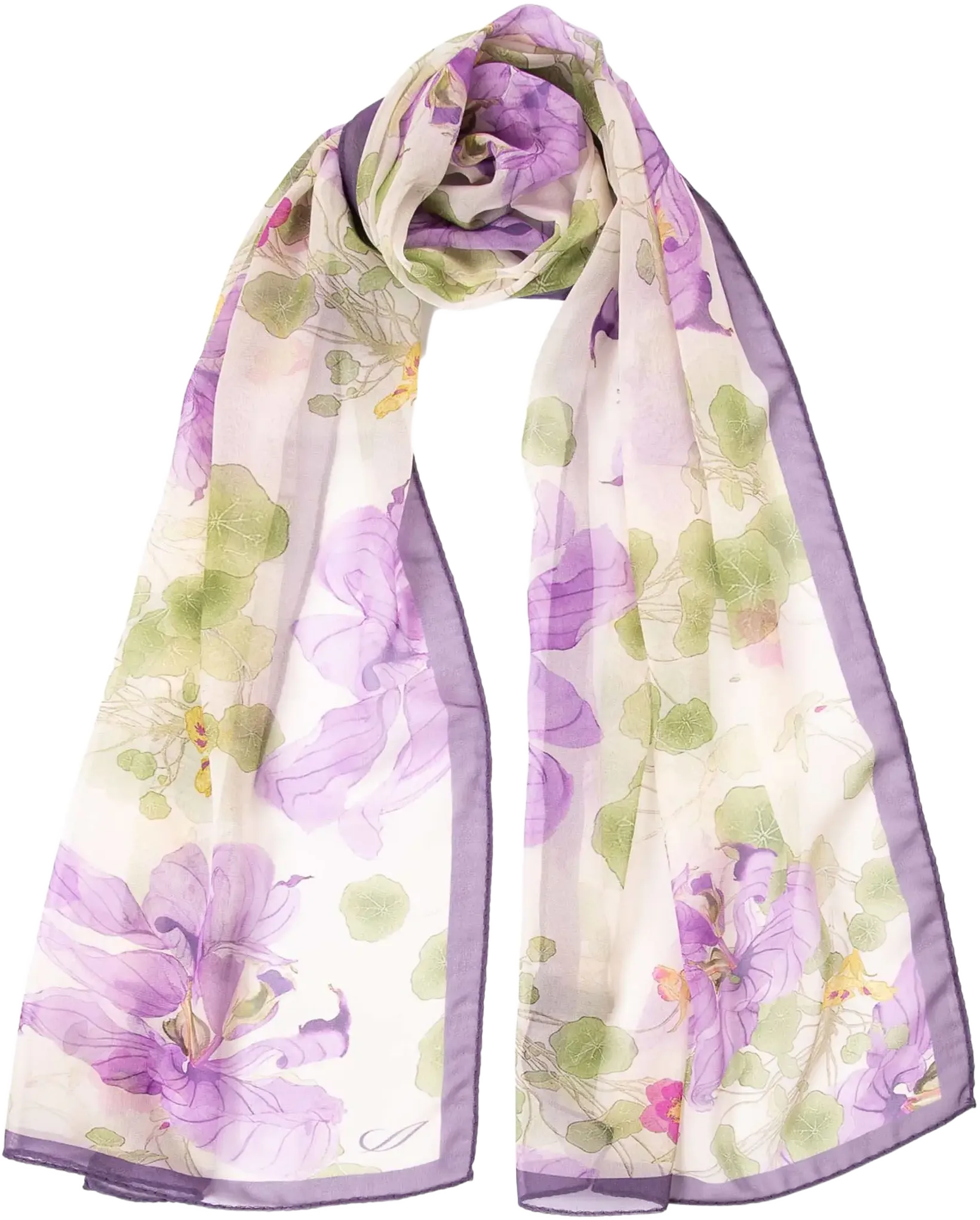 Elizabetta Monique - Long Sheer Silk Scarf for Women