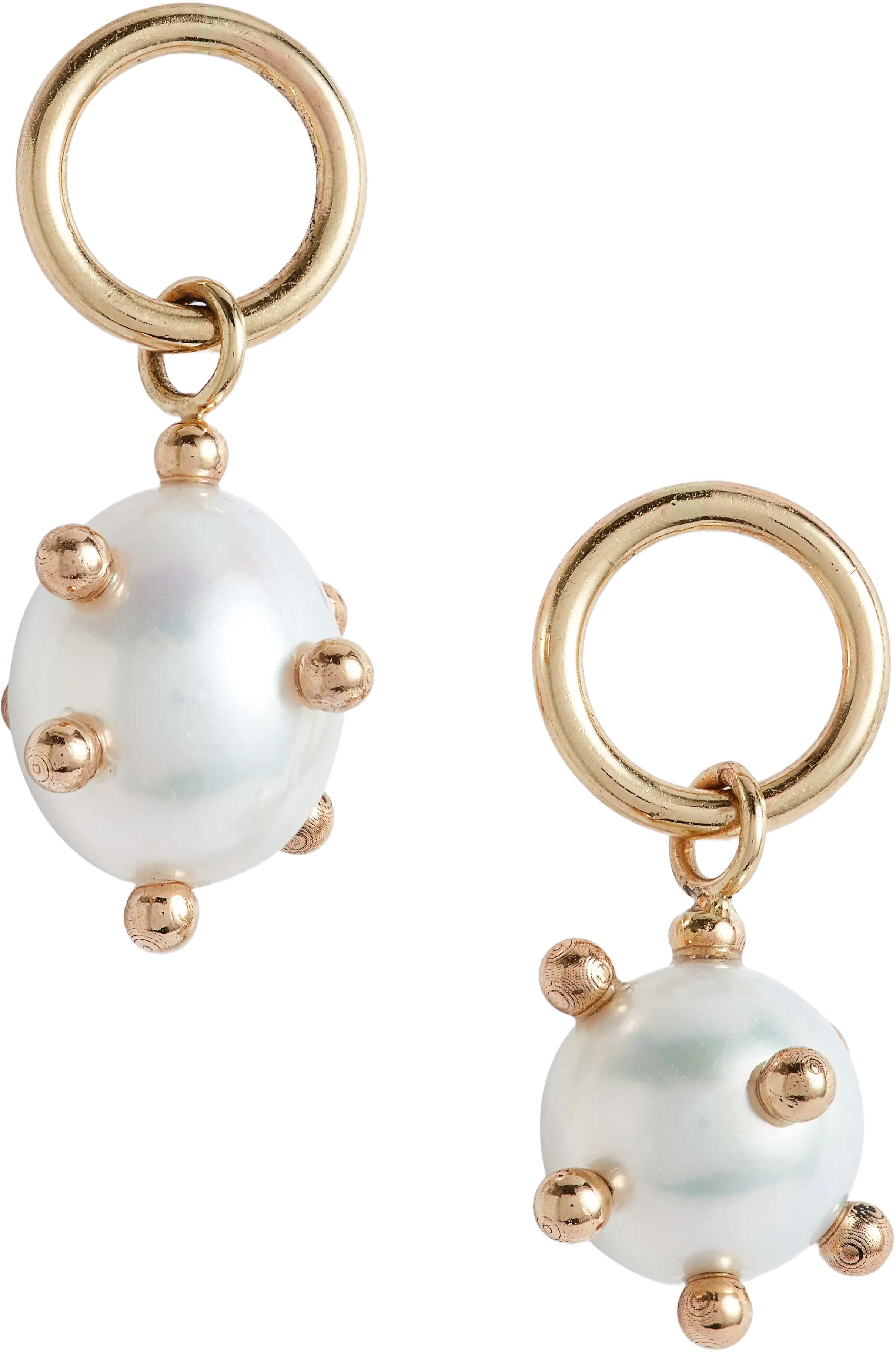 Poppy Finch Bubble Mismatched Cultured Pearl Drop Earrings