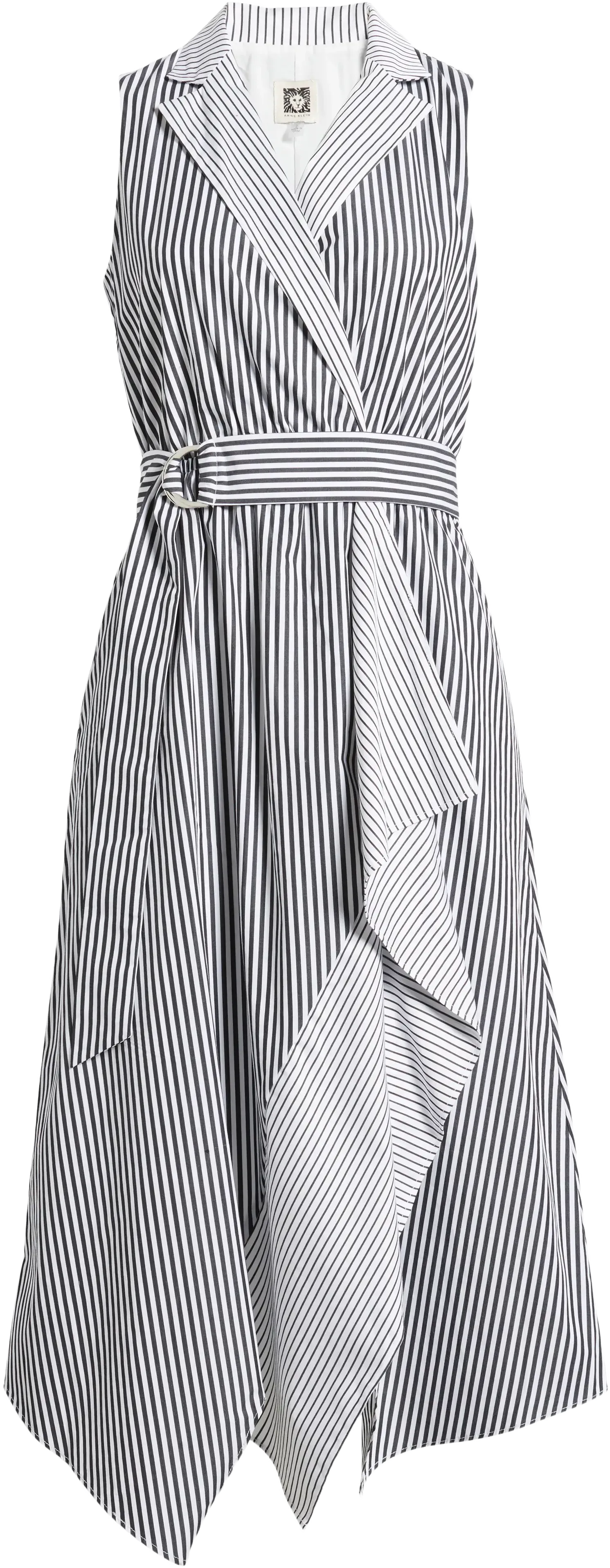 Anne Klein Belted Sleeveless Wrap Midi Dress