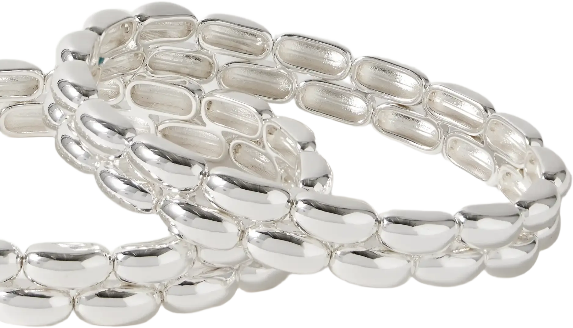 The Pillow set of two silver-tone bracelets