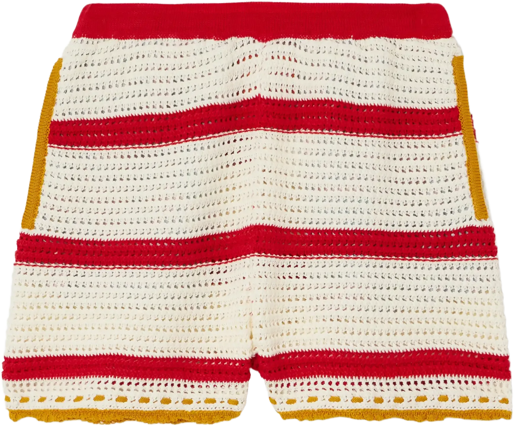 + Orlebar Brown Salt 'n' Vinegar striped crocheted cotton shorts
