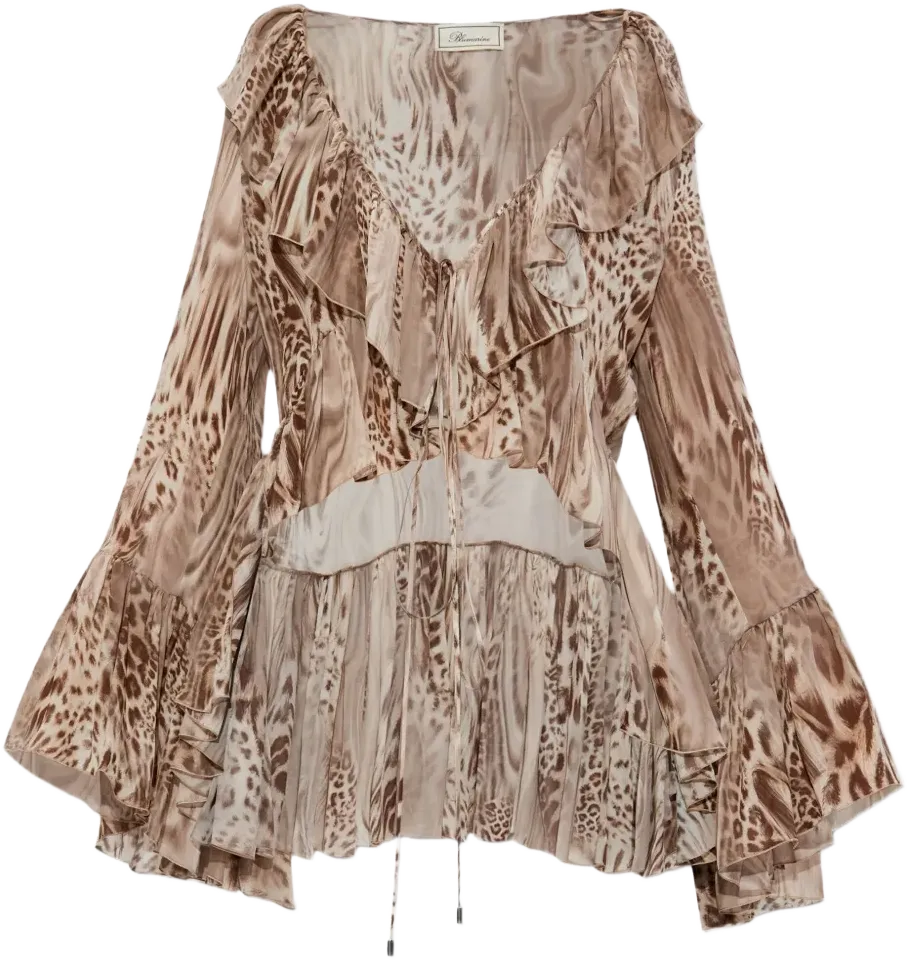 printed chiffon blouse 