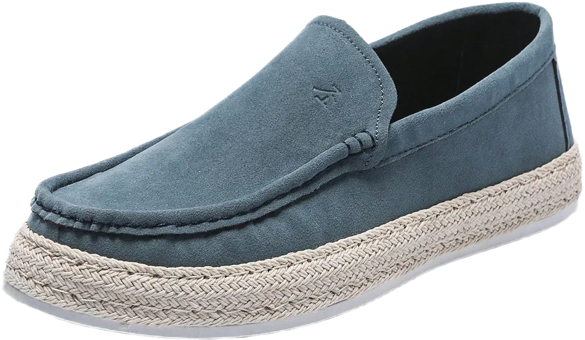 Men's Loafers, Trendy Woven Cloth Shoes, Non-Slip And Wear-Resistant, Slip-On Style (Size Runs Large, Recommend To Order One Size Down)