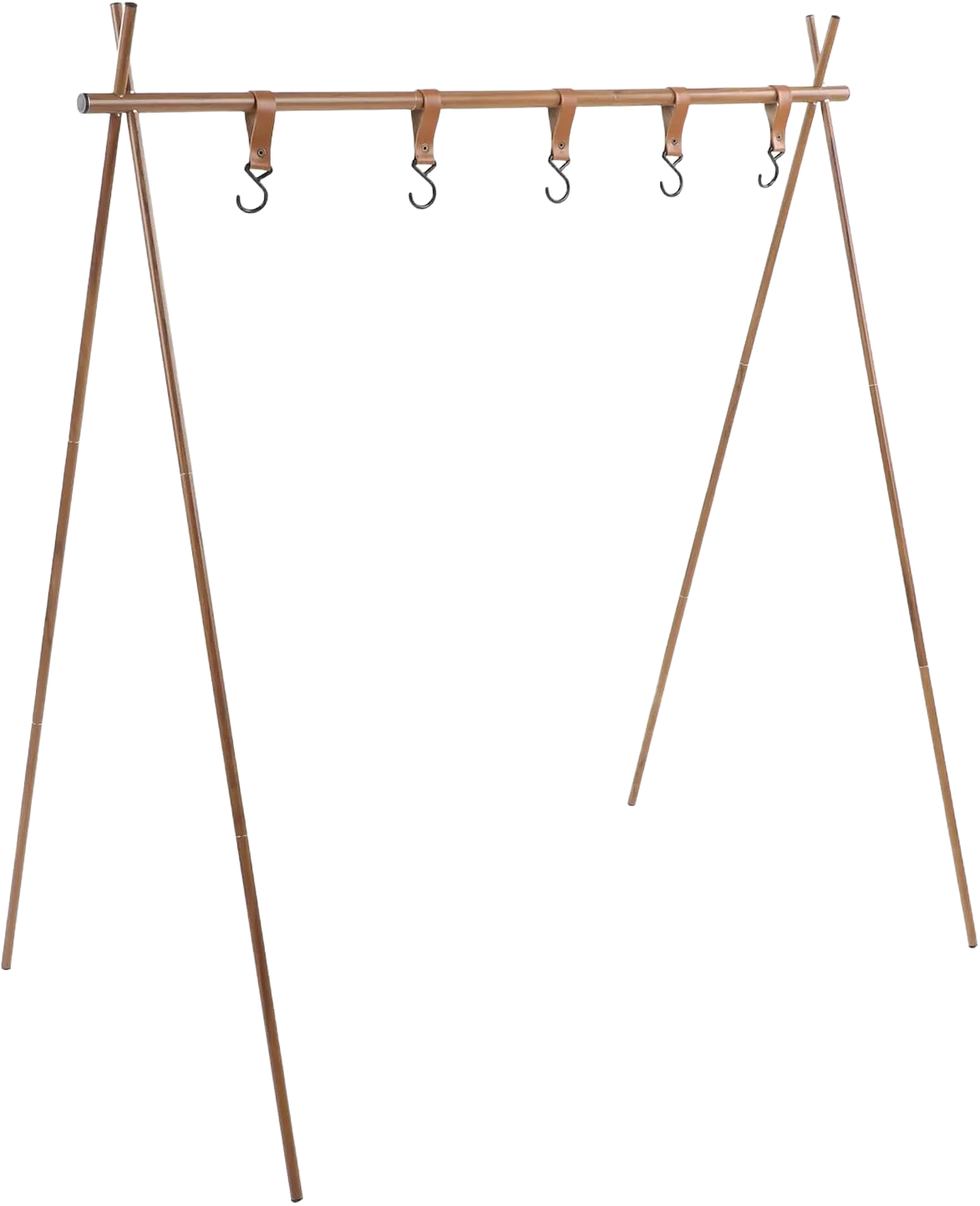 Camping Hanging Rack, Foldable Aluminum Alloy Camping Stand Hanging Organizer with Hooks, Lightweight Portable Multifunction Outdoor Tool for Hanging Light Tools Cookware