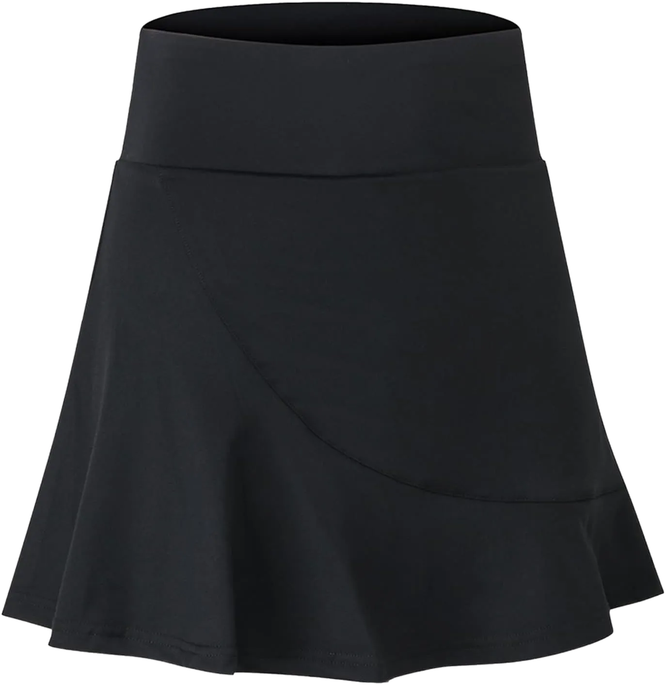 Women's Athletic Tennis Skorts Built-in Shorts High Waist Quick Drying Mini Skater Skirt Golf Active Fitness Skirts Black Medium