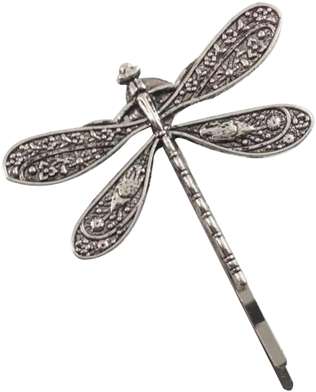 1pcs Dragonfly Hair Clip, Vintage Dragonfly Hair Pins, Lady Retro Dragonfly Style Hair Clips Side Clip, Dragonfly Barrettes Bobby Pin Hair Styling Accessories for Women Girls, silvery