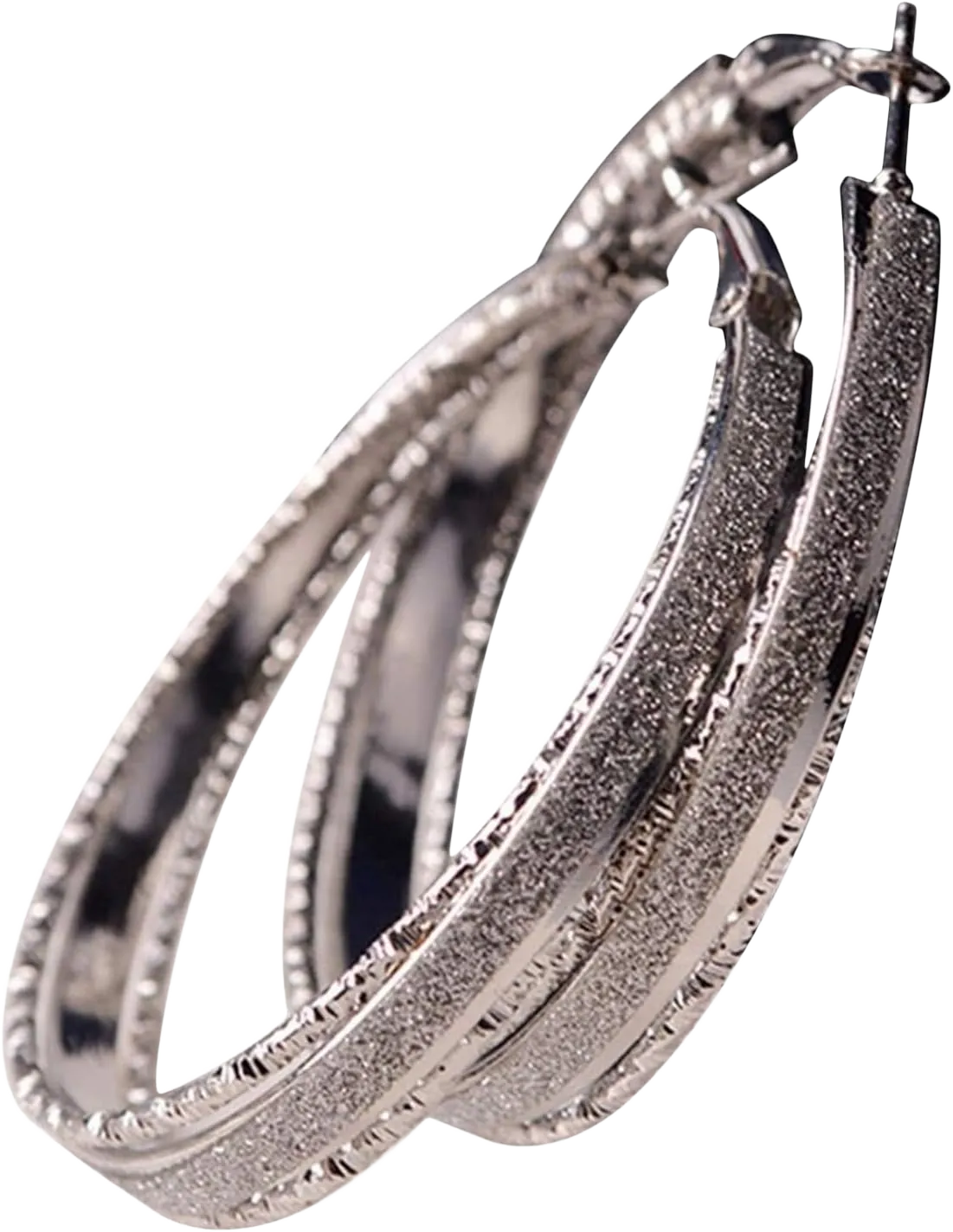 Sterling Silver Fine Hoop Earrings Circle Endless Loop Jewellery for Women, Silver
