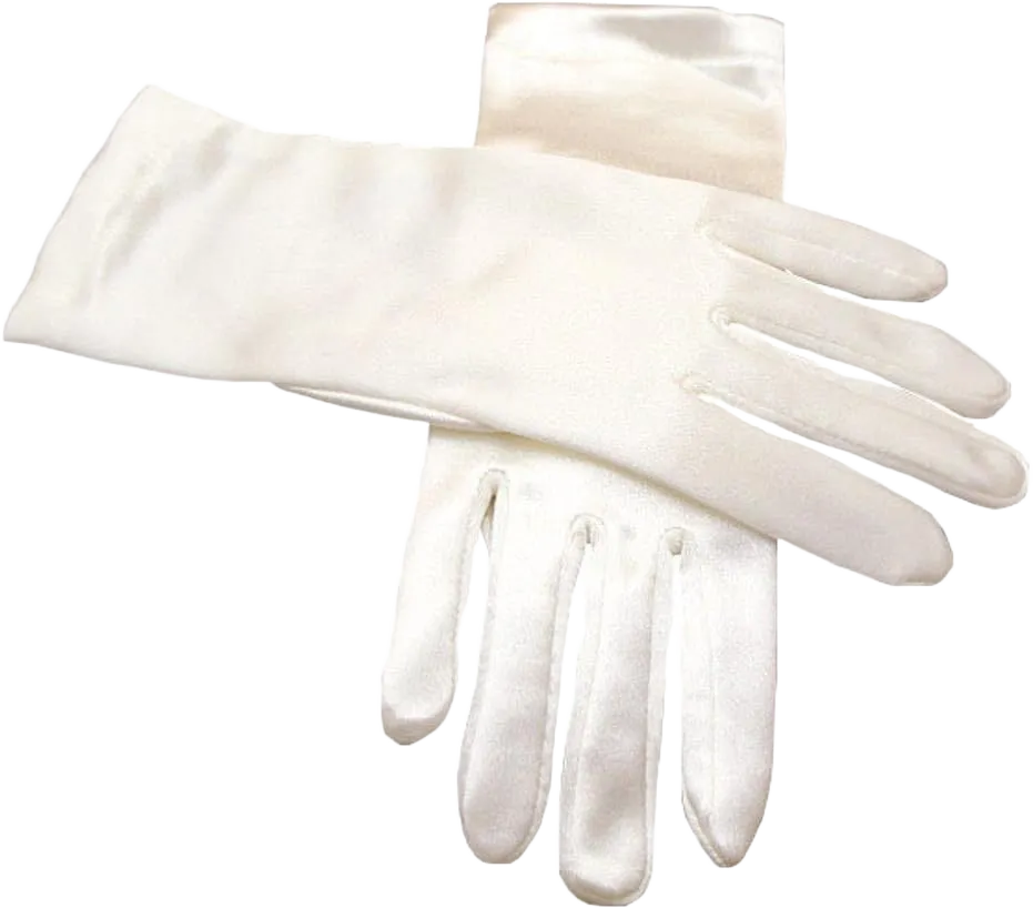Miranda's Bridal Women's Wrist Length Formal Satin Gloves Ivory