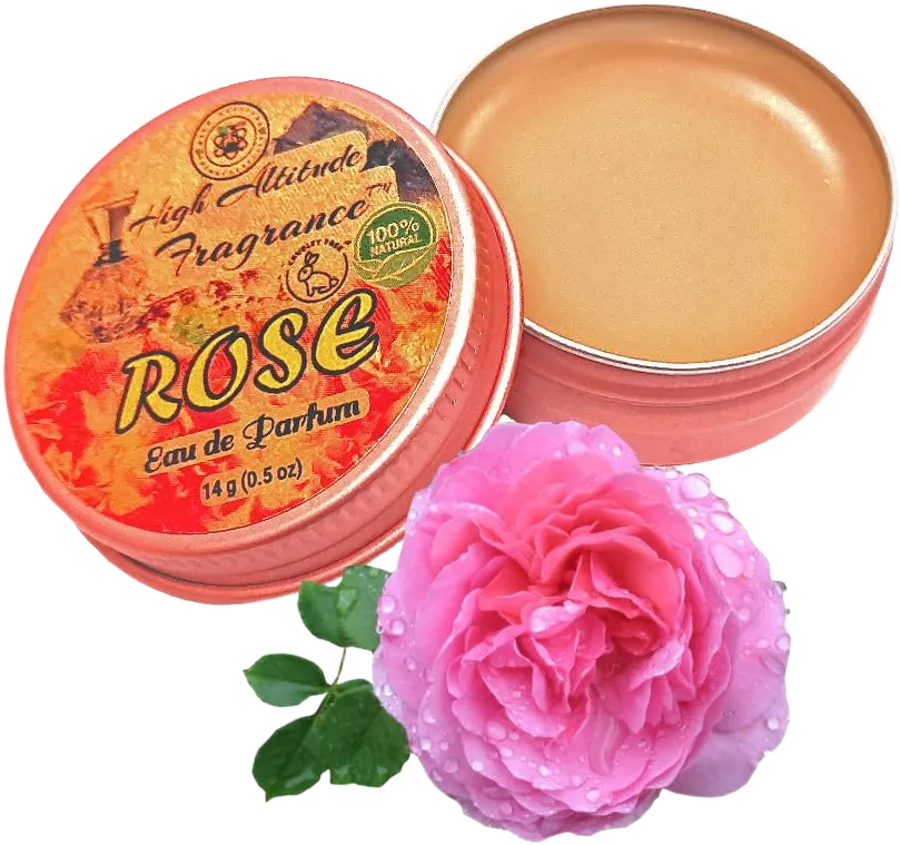 ROSE Perfume - Eau de Parfum - Solid Balm - Natural Essential Oils Aromatherapy Fragrance (Tea Rose, De Mai, Otto, Rosa Damascena, Centifolia, Gardenia) Travel Size, Party Guest Favors Gifts - 0.5oz Mixed Roses, Floral 0.5 Ounce (Pack of 1)