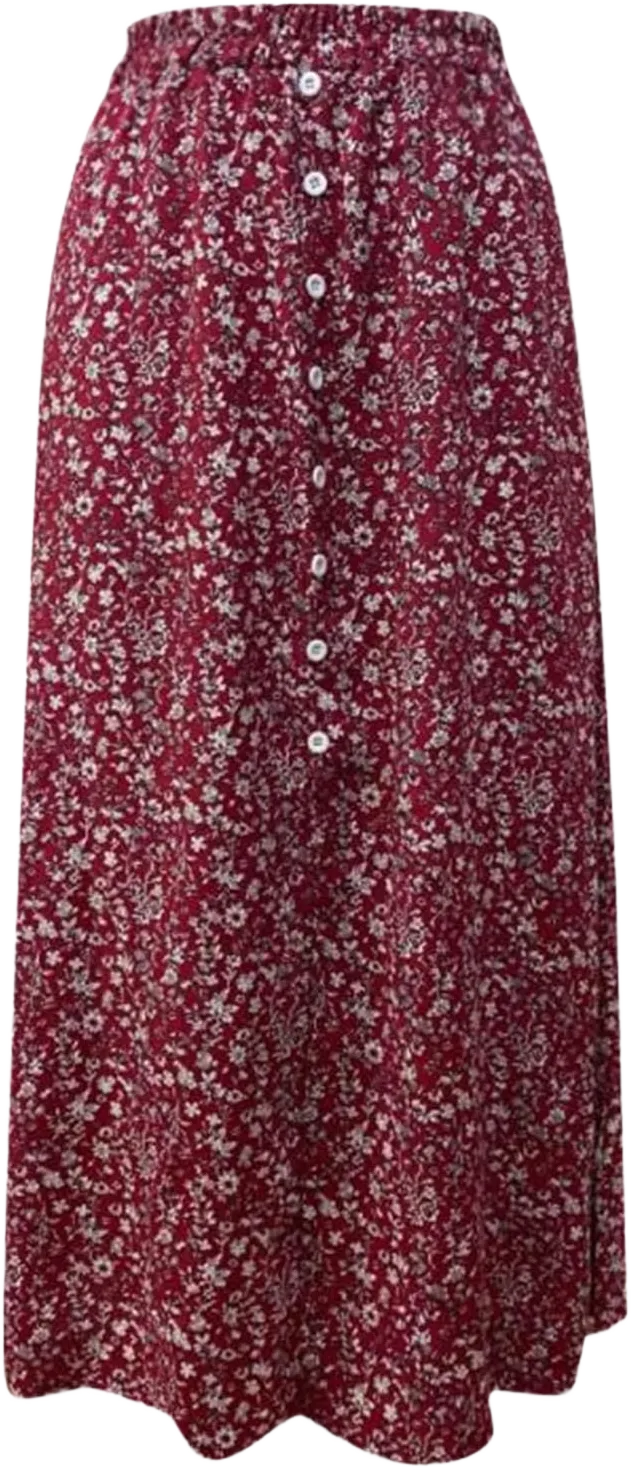 Women's Short Skirt High Waist Skirt Printed Red Skirt Floral Skirt Maternity Skirt Set Red Small