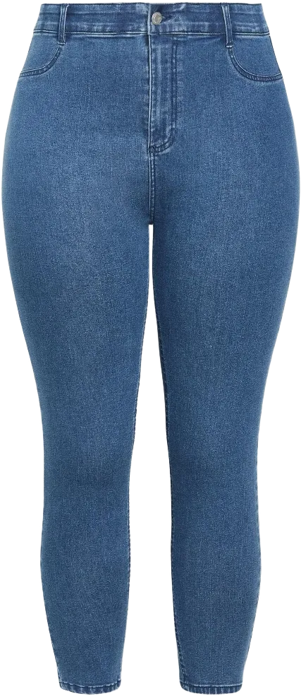 Avenue Women's Plus Size Jayda Skinny High Waist Jean - 16, Mid Wash