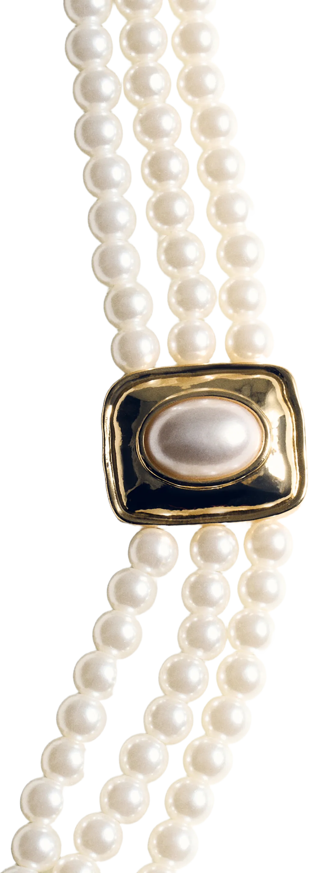 Triple-pearl necklace