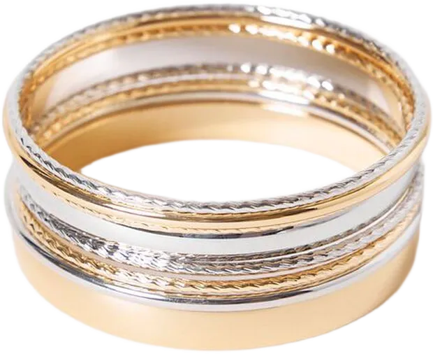 Etched Bangle Bracelet Set