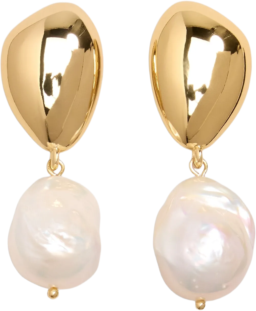 Telaio Pebble Pearl Earrings by Aureus + Argent