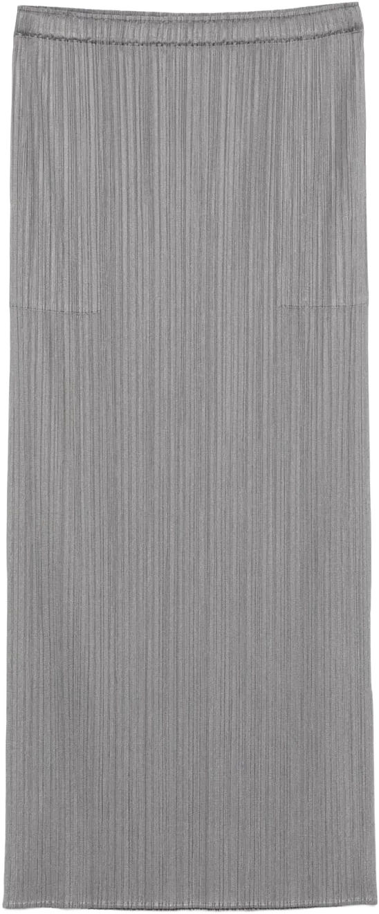pleated midi skirt