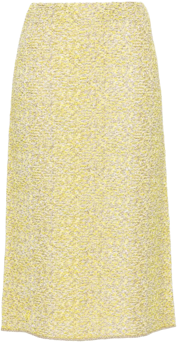 straight tweed midi skirt