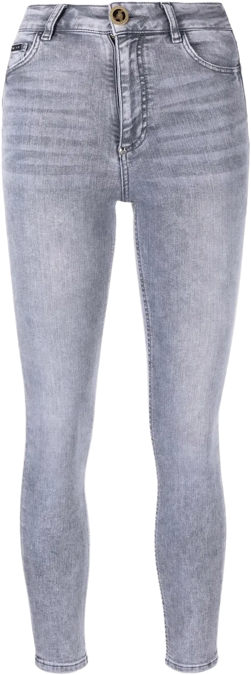 skinny cropped faded jeans