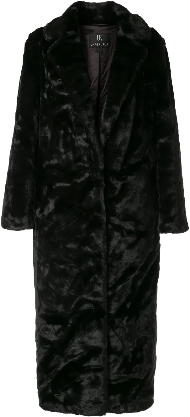 Black Bird faux-fur coat