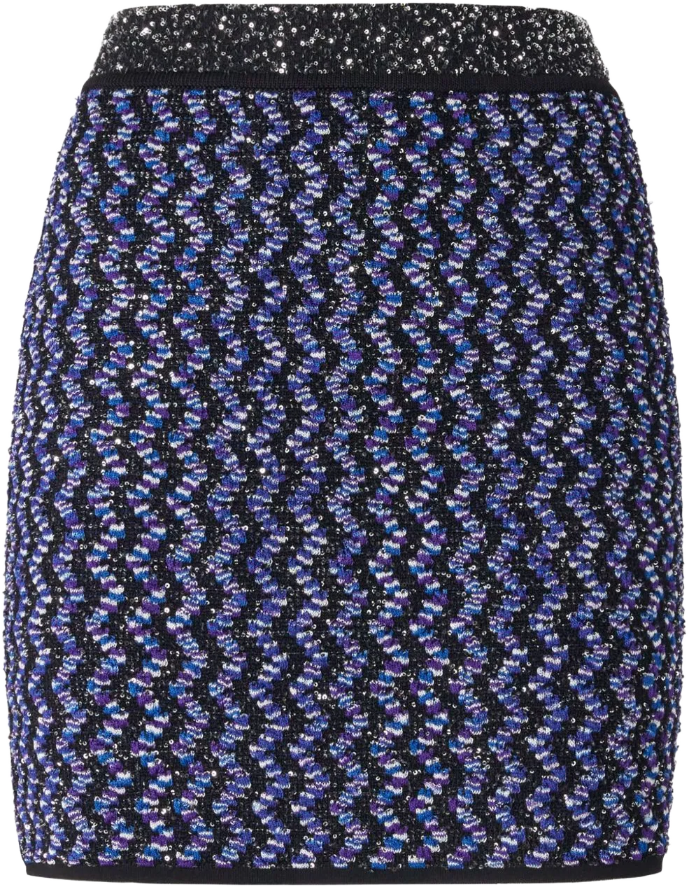 zigzag lamé mini skirt
