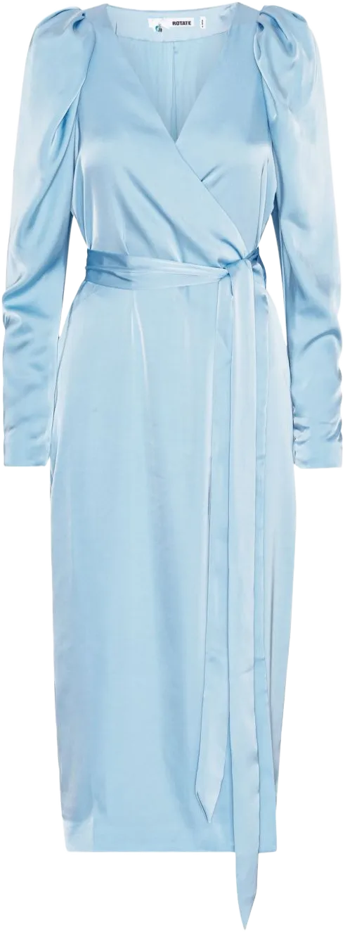 long-sleeve wrap dress