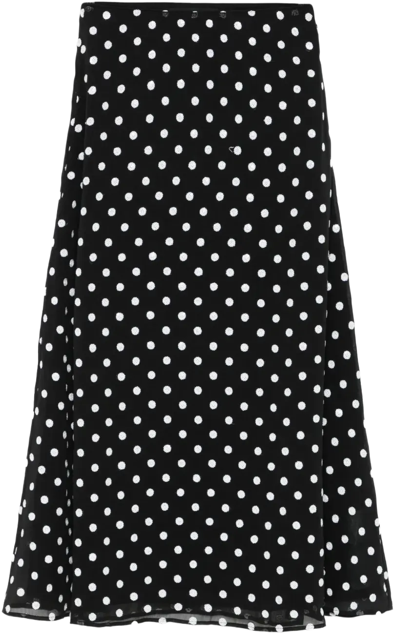 chiffon midi skirt