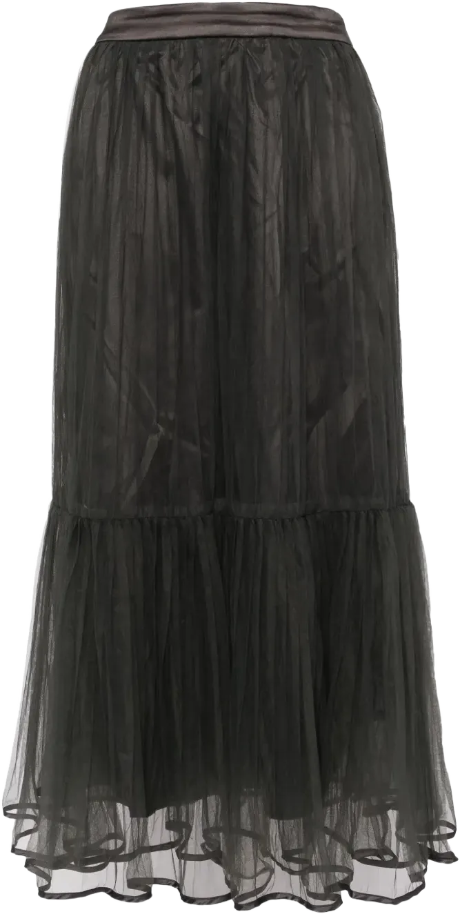 satin hem tulle skirt 