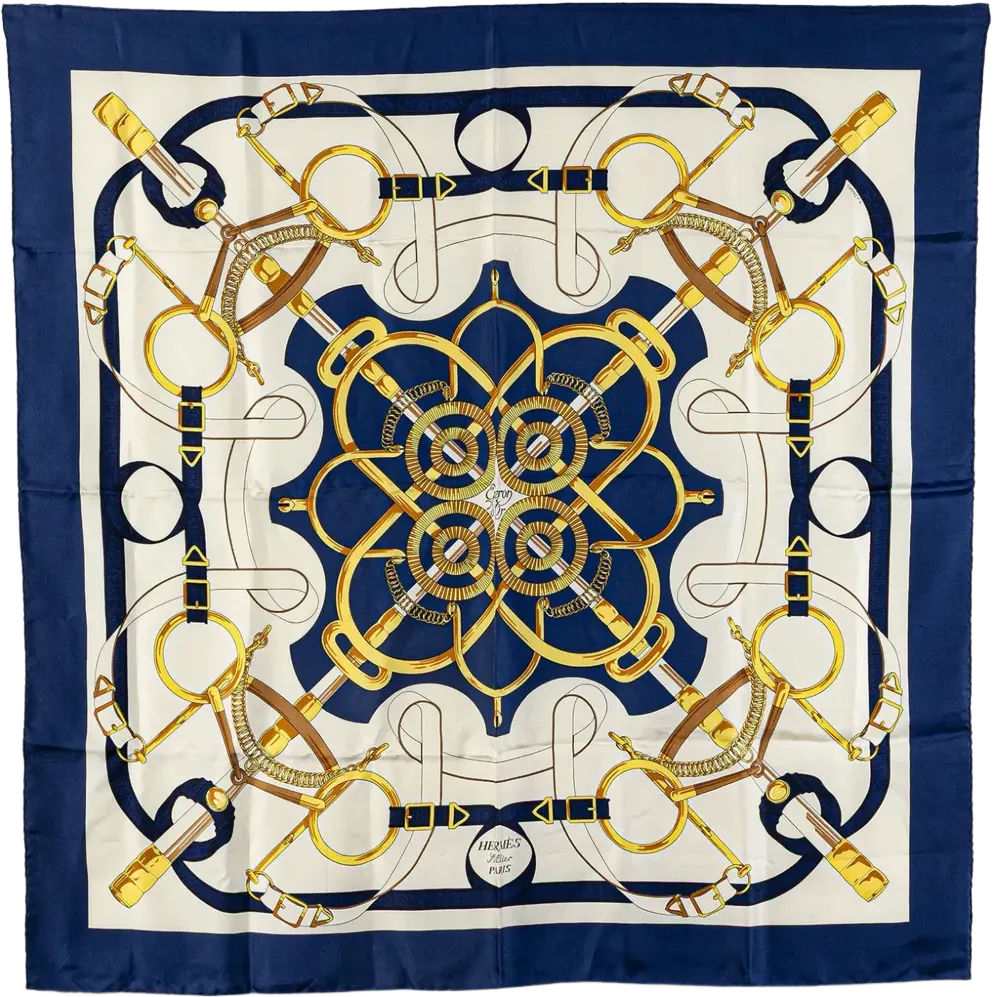 20th Century Eperon d Or Silk Scarf scarves