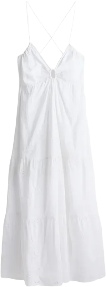 Dress with Eyelet Embroidery