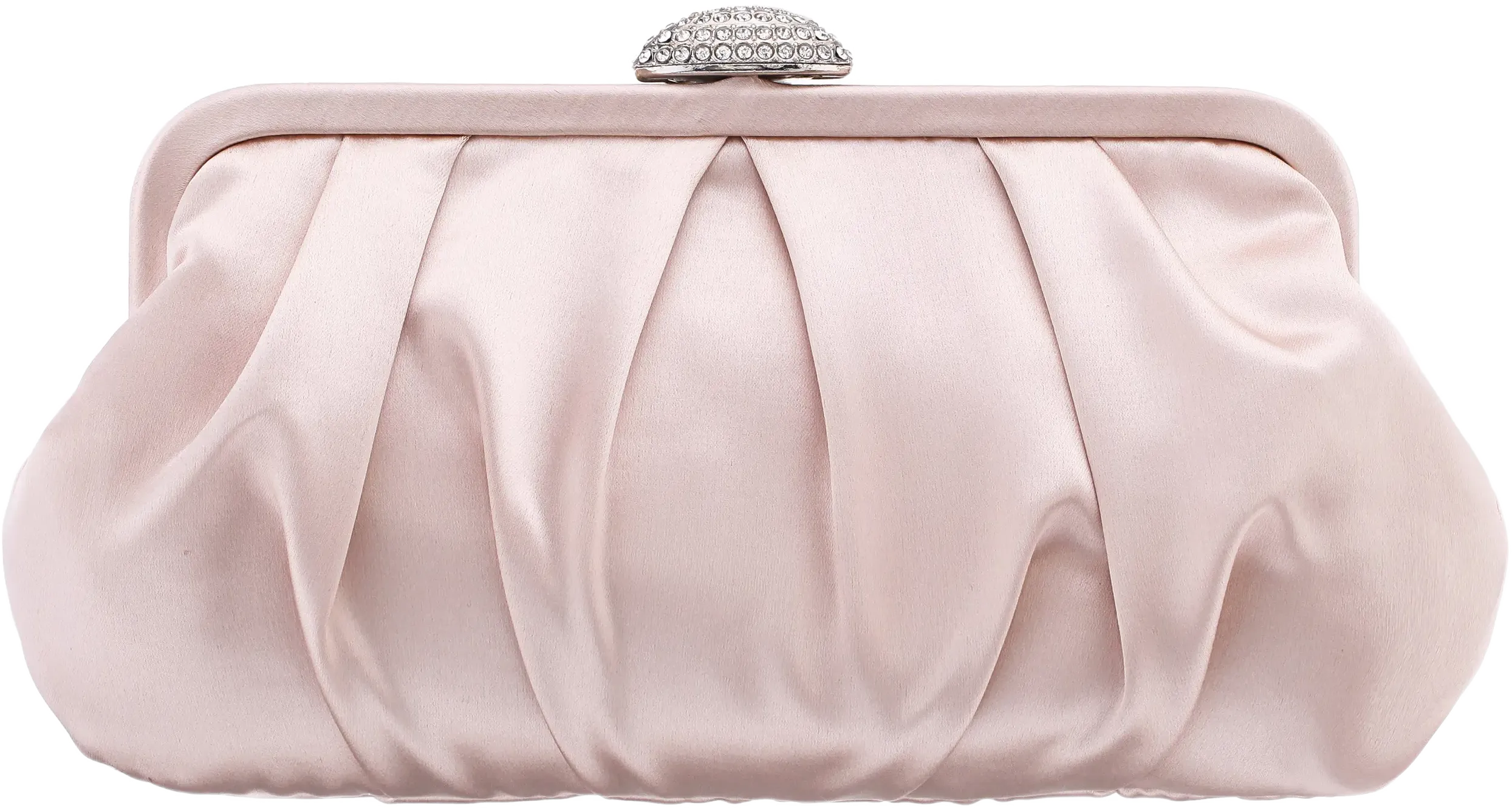 Nina Concord Pleated Satin Frame Clutch