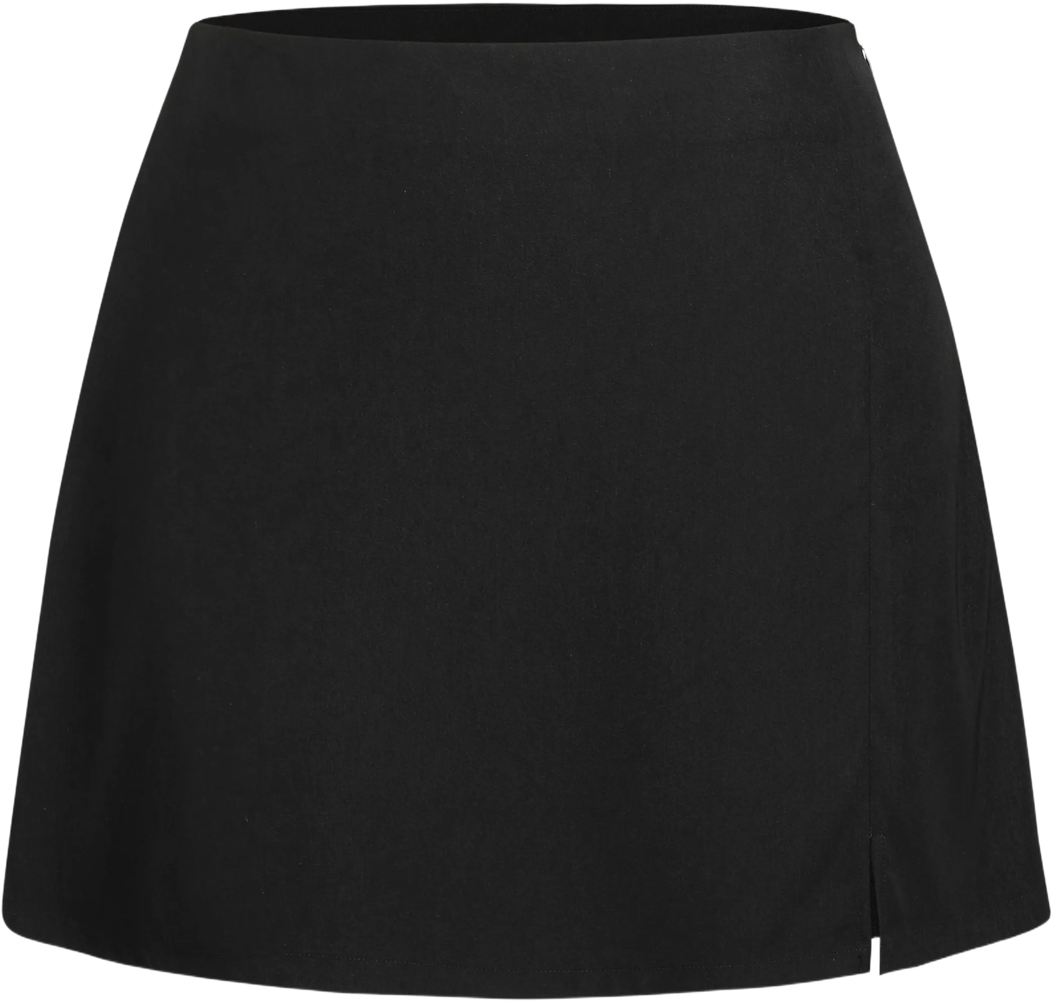 High Waist Zip Up Slit Mini Skirt Curve & Plus