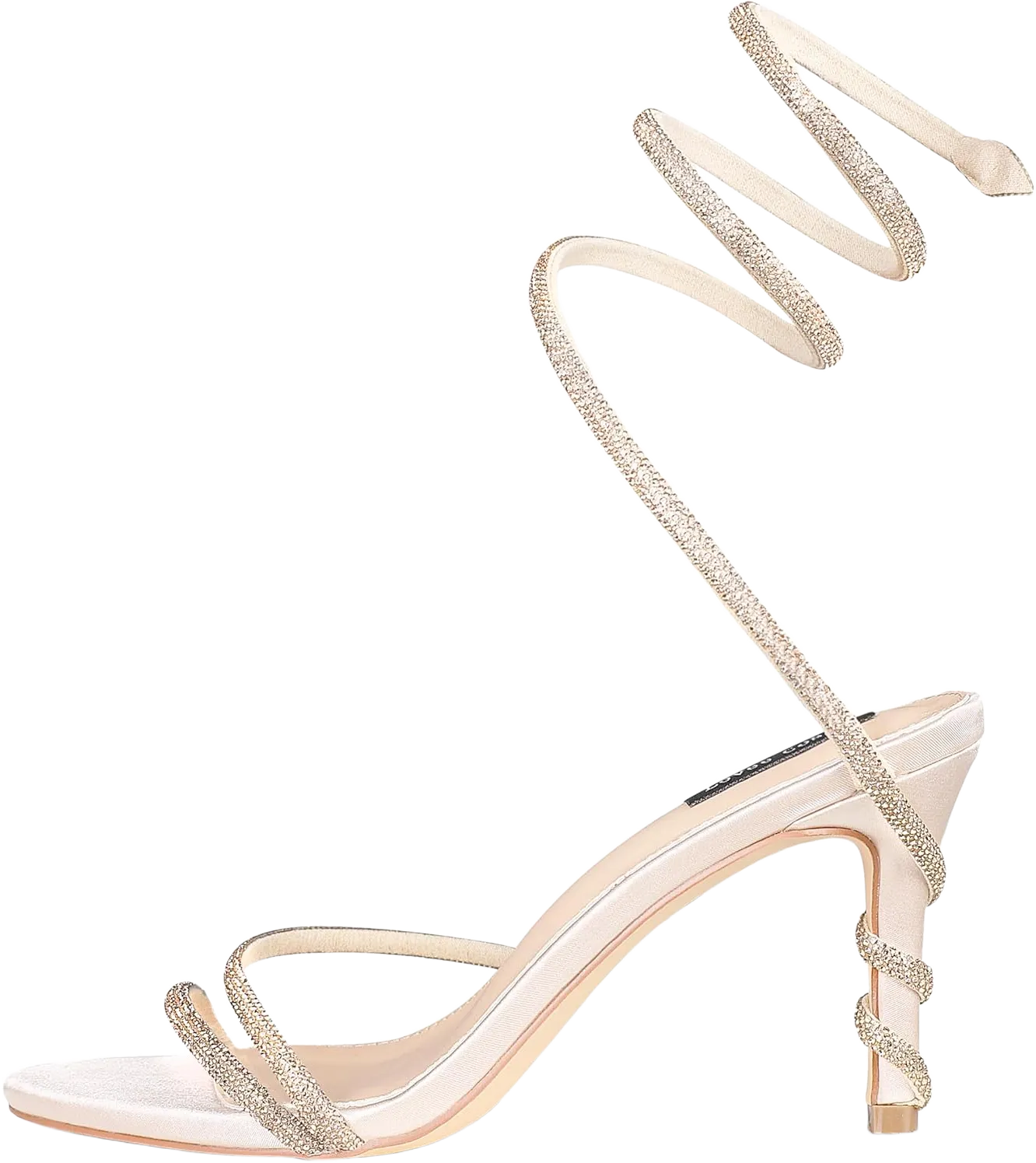 Lovee Cosee Rhinestone High Heels for Women Sexy Wrap Strap Open Toe Sandals Wedding Party Stiletto Heels