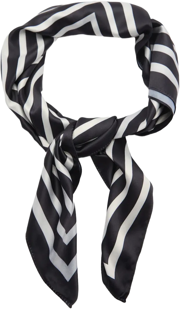 Bicolour printed scarf